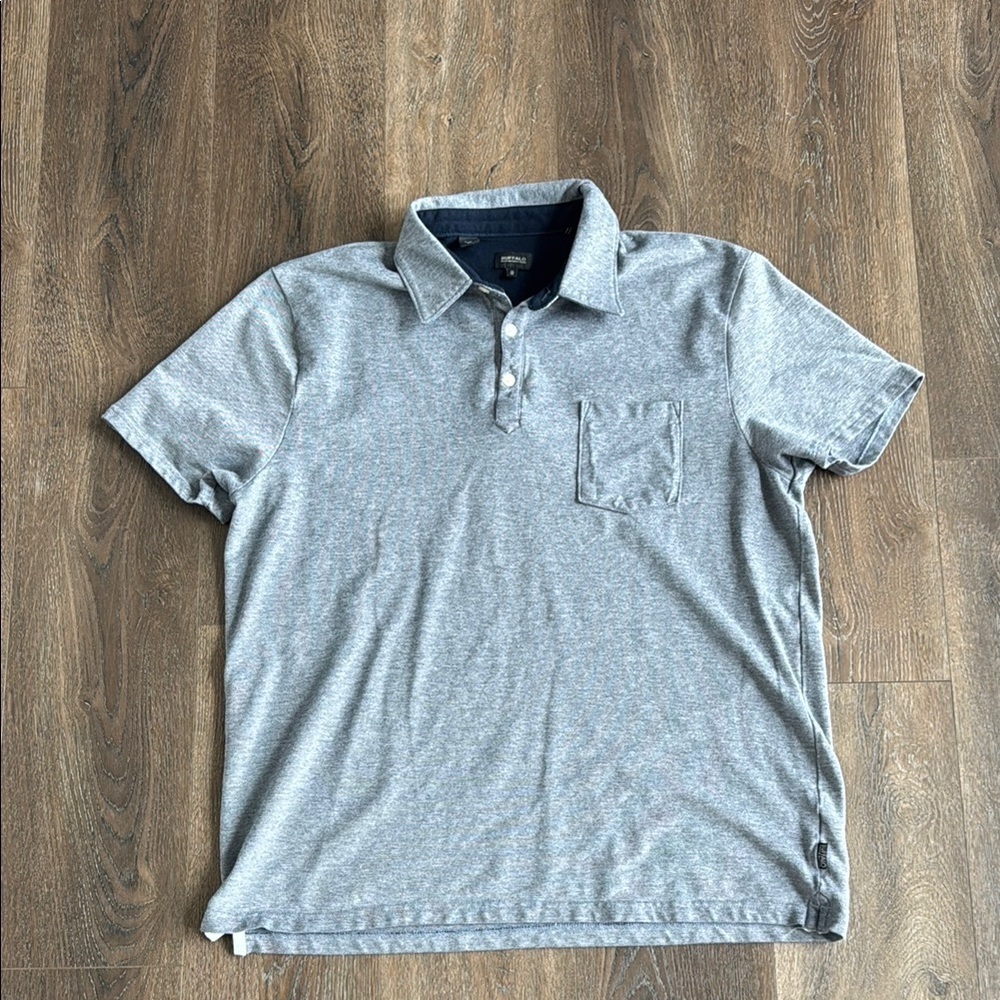 Buffalo David Bitton Polo Shirt Men’s size medium Heather Navy blue color